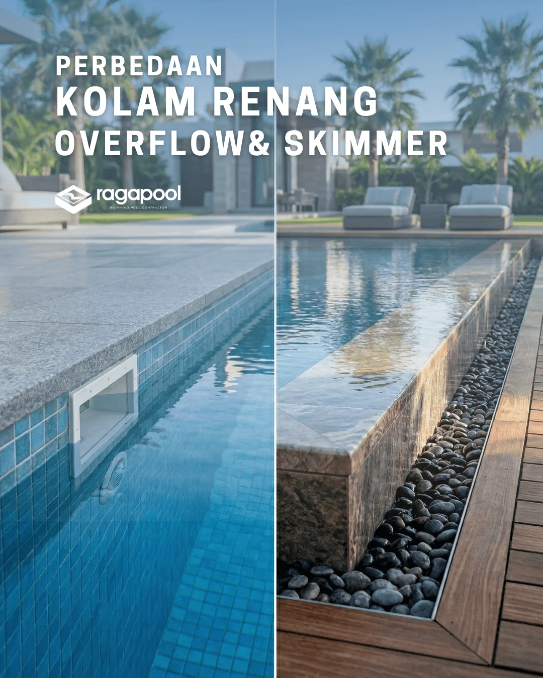 Perbedaan Kolam Renang Overflow dan Skimmer