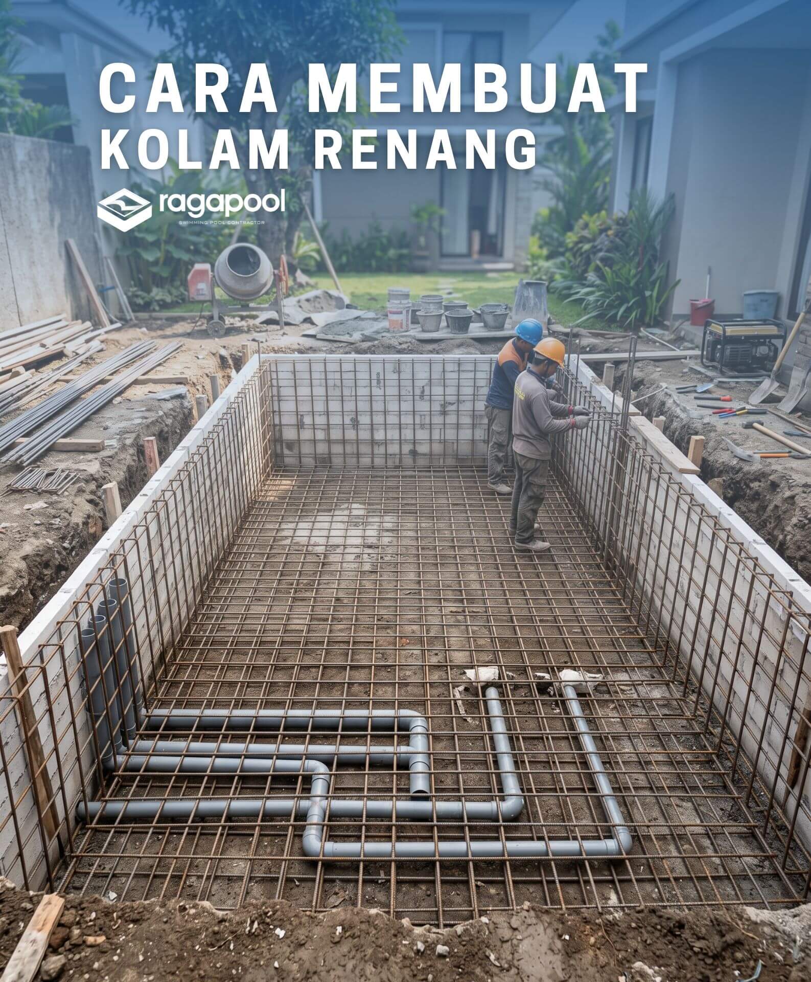 cara membuat kolam renang