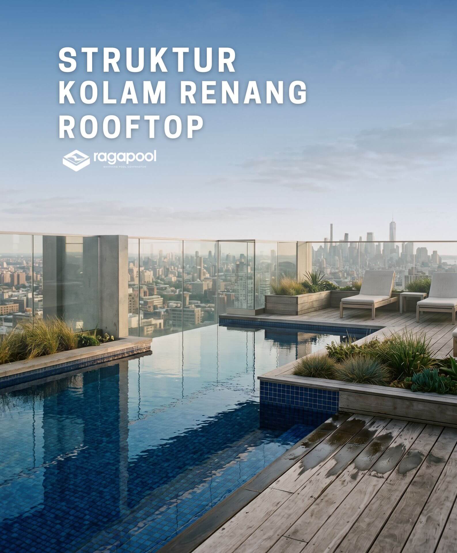 struktur kolam renang rooftop