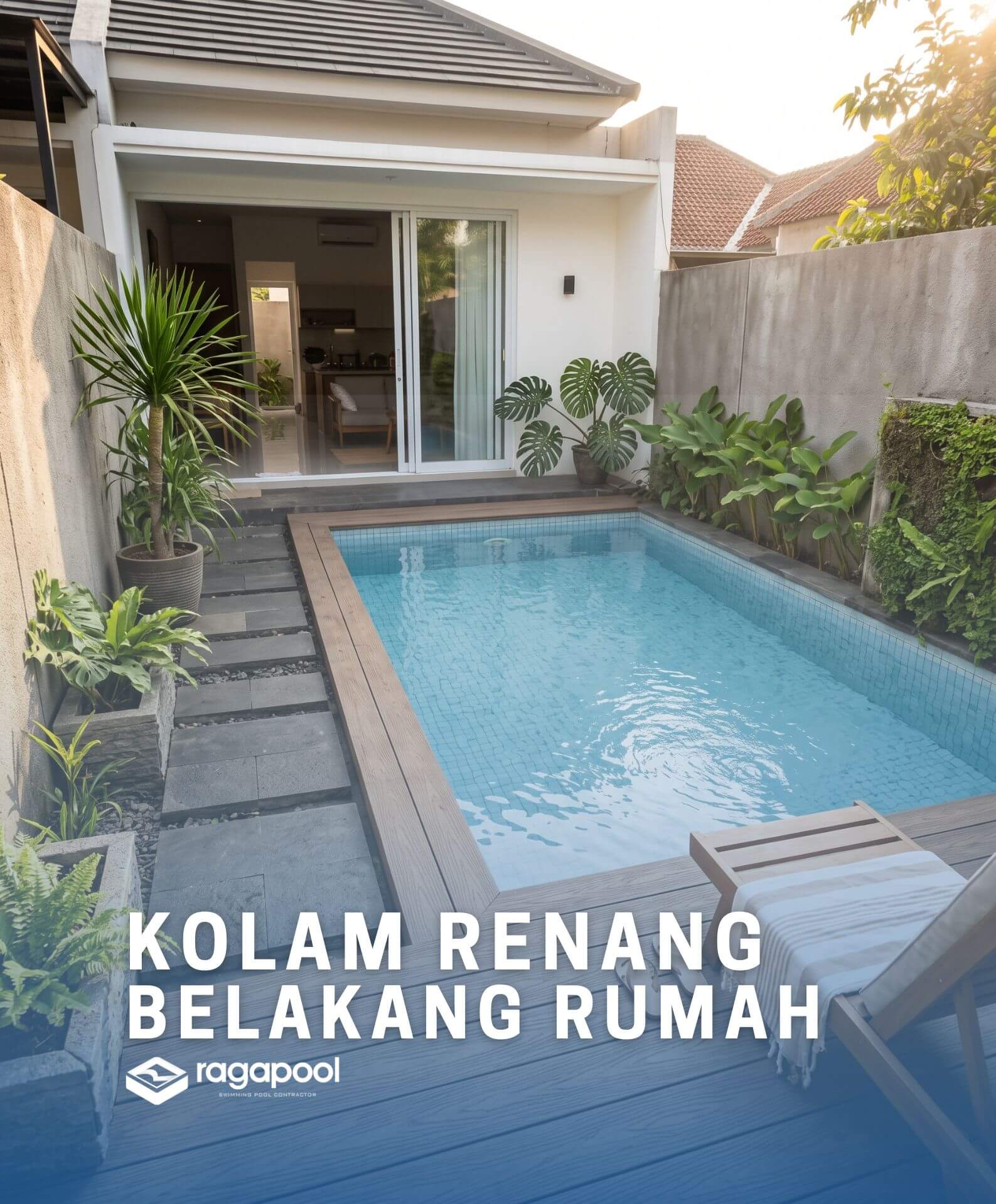 kolam renang belakang rumah