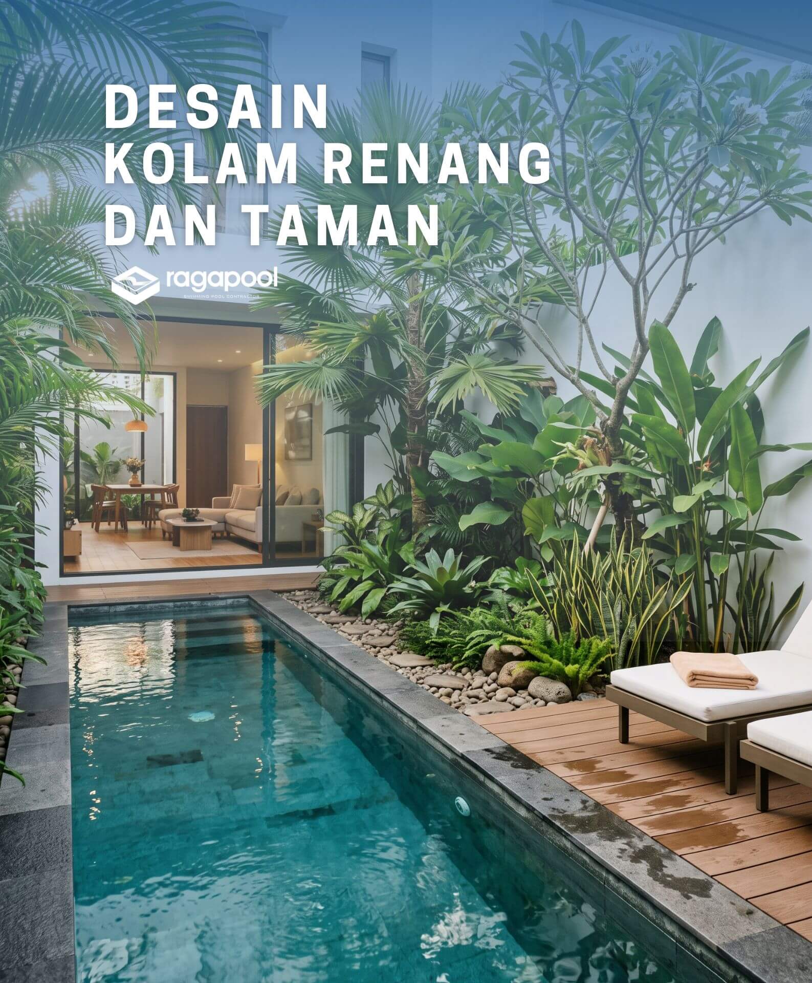 desain kolam renang dan taman